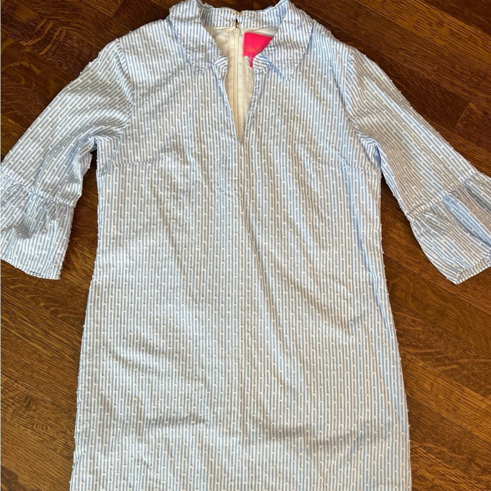 Lilly Pulitzer 4 blue seersucker dress